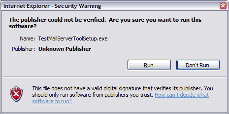 Security warning